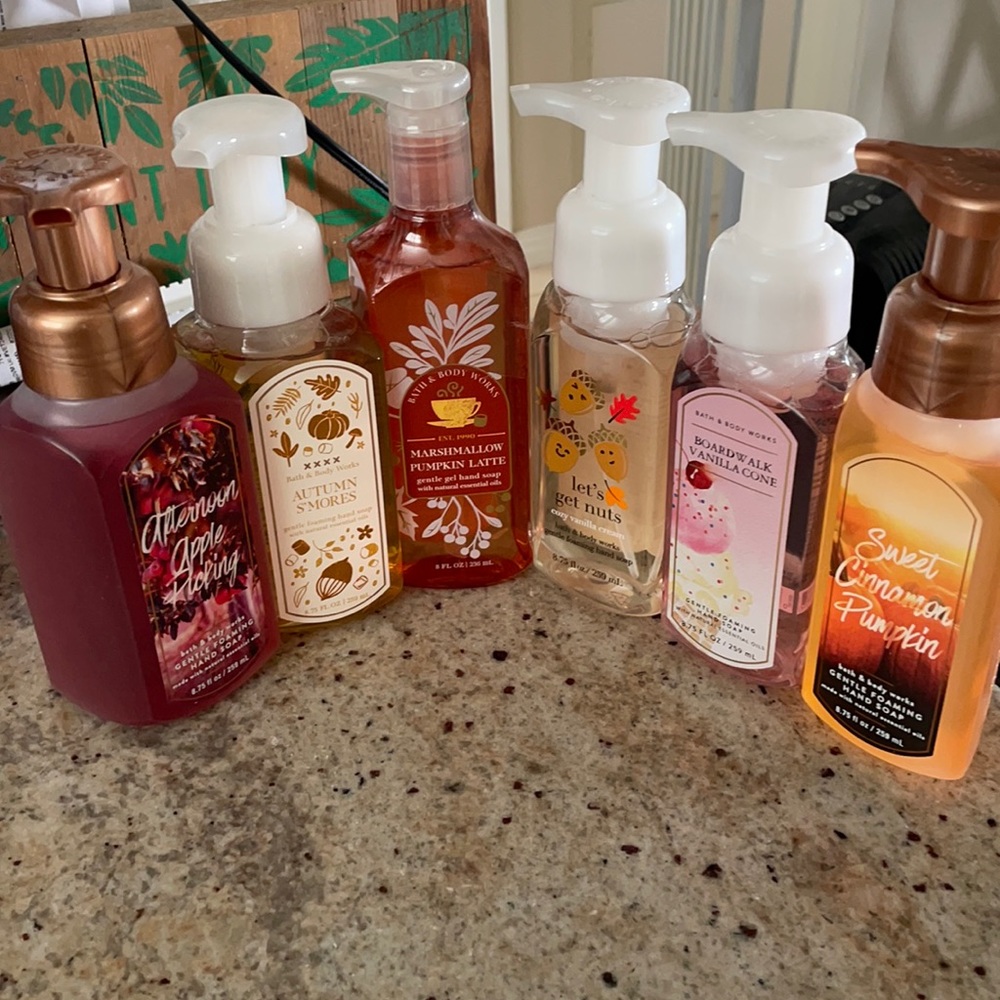6 brand new bath and body hand soaps